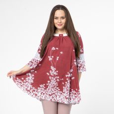 Туника, трикотаж, бордовый