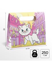 Пакет подарочный-коробка, Коты аристократы, 24х20х7 см