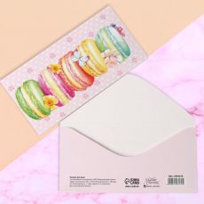 ЦЕНА ЗА 10 ШТ! Конверт для денег «Макаруны», 16,5 × 8 см 2493270