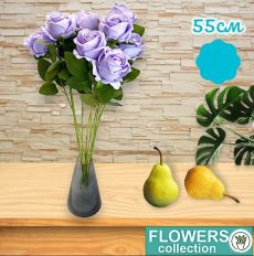 Роза сиреневая одиночная 55см