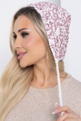 Ч03 LT Collection Чепчик молочный. Пайетки - розовые, матовые