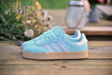 Adidas Samba Almost Blue з натуральной кожи и замши