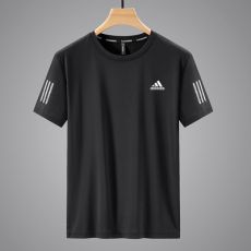 Мужская летняя быстросохнущая футболка Adidas из тонкого ледяного шелка большого размера