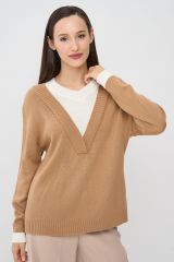 9242-94081-5300521/504 Джемпер NEWVAY Ристретто/молоко