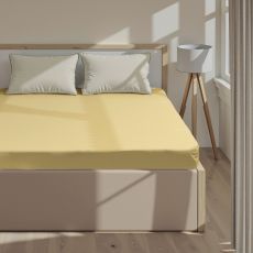 АКЦИЯ! ЦЕНА ЗА 3 ШТ! Простыня на резинке Этель 160*200*25, цв.желтый, 100% хлопок, поплин 125г/м2