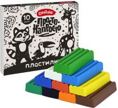 Пластилин 12 цветов, 144 г, без стека, 3+ Creativiki 