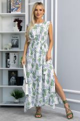 543729 LT Collection Платье белый/зеленый