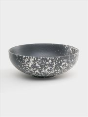 Салатник, 15,5х6 см, 500 мл, фарфор P, черный, в белую крапинку, Caviar Galaxy