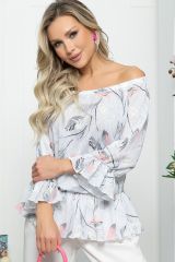 Б5583 LT Collection Блуза светло-серый