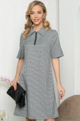 П5431 Платье LADY TAIGA Чёрный, Белый