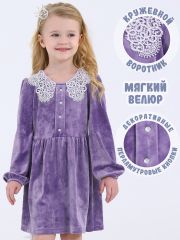 486637 Апрель Платье светло-сиреневый+белый