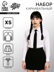 Карнавальный костюм «Готическая девчонка», р. XS: парик, юбка, галстук