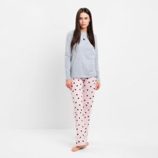 Пижама женская (лонгслив, брюки) KAFTAN Cute, размер 40-42