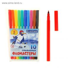 1161762 Фломастеры 10 цветов, Centropen Пингвины 7790/10