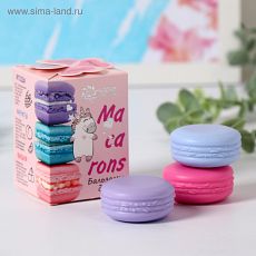 5481833 Набор из трёх бальзамов для губ Macarons: ягоды, фрукты, вишня БИЗОРЮК
