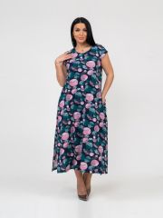 НФ-00138406 Текс-плюс Платье Зеленый,розовый