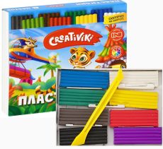 Пластилин 8 цв. 120 г ассорти со стеком Creativiki