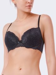 SiSi Бюстгальтер GARDENIA Y0515SI D Бюстгальтер с Формованной чашкой Nero (Черный)