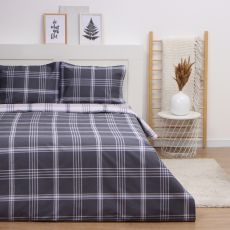 10277911 Постельное бельё 2-спальное LoveLife Square gray, сатин