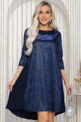 П12207-10 LT Collection Платье синий блеск