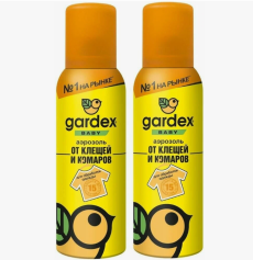 Аэрозоль от клещей и комаров от 2 лет Gardex Baby