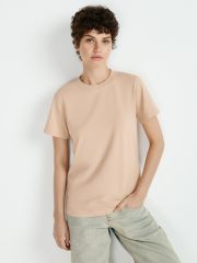Omsa Футболка OmT_D1203 Футболка женская прямого кроя, CO+EL Beige (Бежевый)