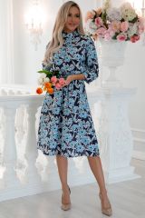 510843 Open-style Платье голубой/черный