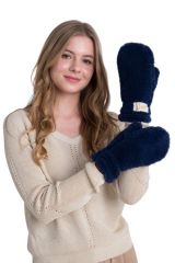 Варежки меховые NEW ИНДИГО