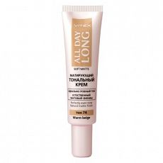 028499 Biтэкс ALL DAY LONG. Матирующий тональный крем SOFT MATTE, тон 74 Warm beige, 30 мл