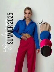 SUMMER SAL ЛИКВИДАЦИЯ Хлопковые рубашки-топ с завязками