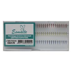 Искусственные ресницы Esmalte Одинарные Цветные Короткие (коробка)