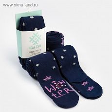 4458940 Колготки детские KAFTAN "Winter" 104-110 см, синий