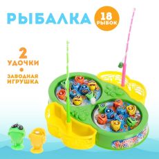 Рыбалка «Бабочка»: 18 рыбок, 2 удочки, заводная, МИКС 516045 ❗️БЕЗ выбора цвета!