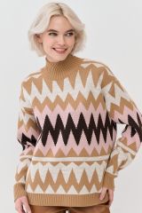 7232-40227-5300521/60010/2200764/5800363 Свитер NEWVAY Ристретто/Св.беж/Фруктовый сорбет/Горький шоколад