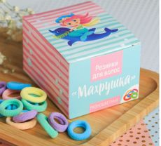 Набор резинок для волос «Махрушка», русалочка, 70 шт, 6,5 х 8,5 х 5,2 см 4640414