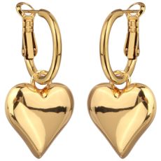 Серьги Сердцебиение (покрытие золото 2.5см), Есть комплект