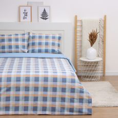 10277901 Постельное бельё евро LoveLife Square blue, сатин