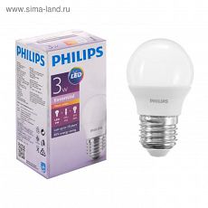 5303454 Лампа светодиодная Philips ESS LEDBulb, P45, 3 Вт, Е27, 3000 К, 200 Лм, 230 В