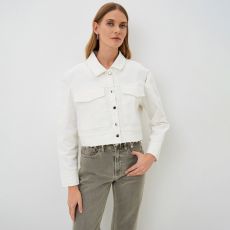 Рубашка женская укороченная с разрезами MIST: Denim, размер 42, белый