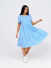 НФ-00153497 Текс-плюс Платье Голубой,белый