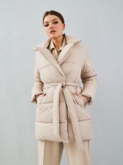 81795z бежевый Пуховик женский HOOPS