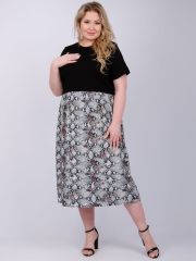 525841 Malina Платье чёрный, серый
