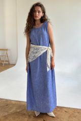 548671 RISE Платье Синий меланж