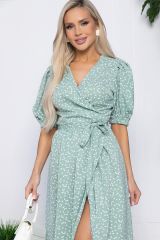 П10487 LT Collection Платье оливковый