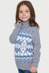 5232-6241-6300243/30854/3100196/501 Свитер VAY Арктика/Св.деним/Голубой/Белый