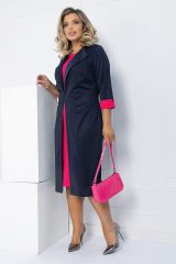 П12676-4 LT Collection Платье тёмно-синий, фуксия
