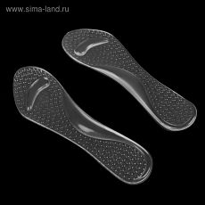 2582152 Стельки для обуви, массажные, на клеевой основе, пара, цвет прозрачный