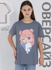 466559 Апрель Футболка темно-серый