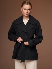 33003w черный Плащ женский HOOPS