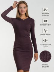 332546 Апрель Платье темно-бордовый